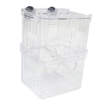 Imagem de Generic Caixa de criação de peixes para aquário, caixa de isolamento para reprodução, separação, fácil de instalar, transparente, incubadora.