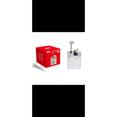 Imagem de Aquário Compacto para Peixes, Transparente, com LED e Filtro Integrado