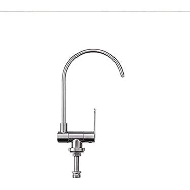 Imagem de Torneira de filtro de água potável torneira de pia de cozinha torneiras de janela escovadas rotação 360 torneira purificador de pia de cozinha serve para sistemas de osmose reversa 1/4''-D,C