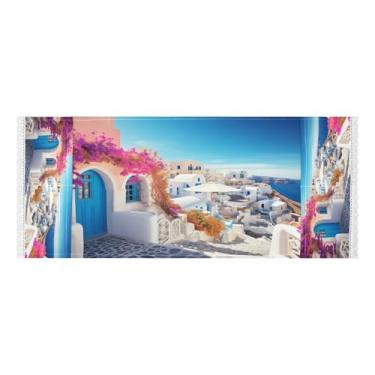 Imagem de Wassud Capas de lavadora e secadora de casa de praia, protetor de lavadora com sacos de armazenamento, capa de geladeira à prova de poeira com bolsos para lavanderia doméstica, cozinha, 120 x 55 cm