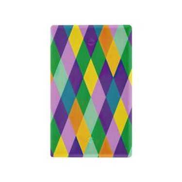 Imagem de Wassud Placa de cobertura de interruptor de luz com blocos de diamante coloridos, capas de tomadas duplex, placa de parede, decoração de casa, sala de estar, quarto, decoração