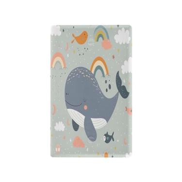 Imagem de Wassud Placa decorativa para tomada de luz, placa de parede para tomadas elétricas, desenho de golfinho, capa de tomada única