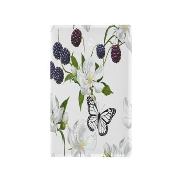 Imagem de Wassud Amoras e borboletas placa decorativa para tomada de tomada placa de parede para tomadas elétricas em branco 4,53 x 2,76 polegadas