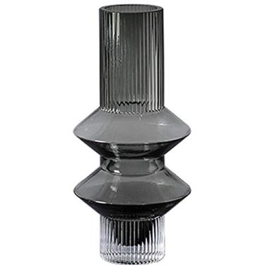 Imagem de YYBOES Vaso de vidro para flores, vaso de flores para flores, vaso grande, decoração de sala de estar, arranjo de flores, garrafa de vidro, decoração criativa simples, vaso de flores artificiais