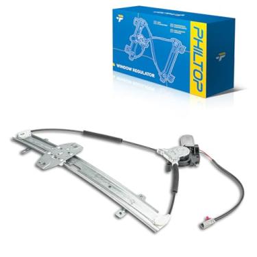 Imagem de PHILTOP Regulador de janela elétrica do lado do passageiro dianteiro direito 741-011 com motor compatível com Honda Odyssey 1999 1998 1999 2000 2001 2003 2004