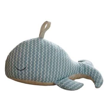 Imagem de Ｂｅｓｇａ Batente de porta decorativo em forma de baleia, com peso e enchimento de areia. Ideal para decoração de casa, escritório e sala de jantar.