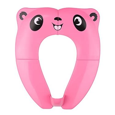 Imagem de Assento de Treinamento Banheiro Portátil Plegável com Protetor Contra Borrifos para Bebês e Crianças Pequenas Bolsa Cordão Tração