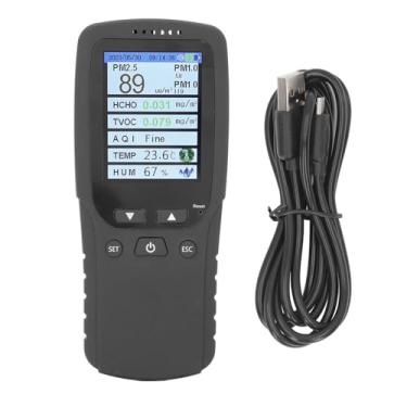 Imagem de WALFRONT Monitor de Qualidade do Ar PM1.0 PM2.5 PM10 Detector Higrômetro Termômetro Com Tela LCD de 2,8 Polegadas Testador Interno Externo para Carro de Escritório Doméstico