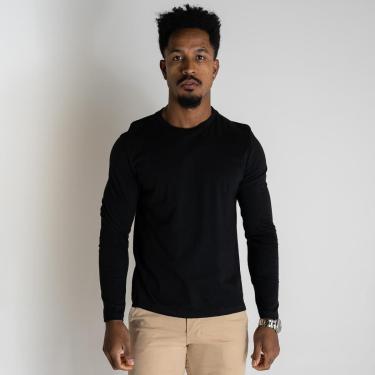 Imagem de Camiseta Ellus Manga Longa Preta-Masculino
