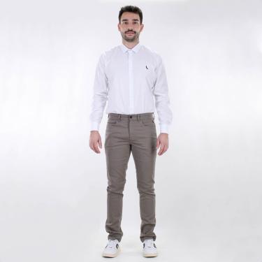 Imagem de Calça Reserva Contínua Skinny Color Cinza - Masculino-Masculino