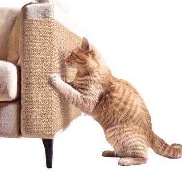 Imagem de Protetor Anti Arranhões de Sofá para Gato Autoadesivo - Tapete Arranhador Autoadesivo 100x50cm - Capa Anti Arranhões Pet; Arranhador para Móveis de Feltro Gato - Shop100 (Bege)