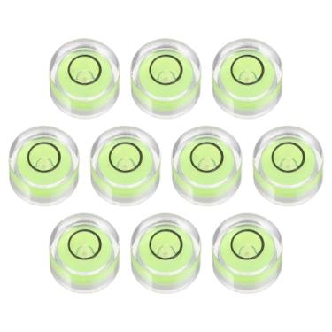 Imagem de PATIKIL 10 peças de nível de bolha redonda 12 x 7 mm mini circular Bullseye Spirit Levels ferramentas de layout de medição para nivelar câmera tripé telescópio oficina toca-discos quadros quadros
