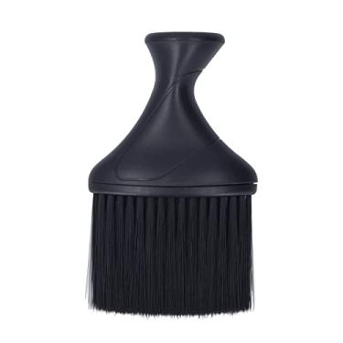 Imagem de CUOFYUNL Escova de limpeza para espanador de pescoço, escova de cabelo preta oblata para pescoço, escova macia de nylon para barbeiro
