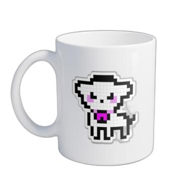Imagem de Caneca Xícara de Café Porcelana 300ml Com Desenho Arte Pixel Videogame