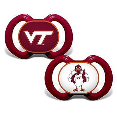 Imagem de Baby Fanatic Chupetas MasterPieces NCAA Virginia Tech Hokies pacote com 2