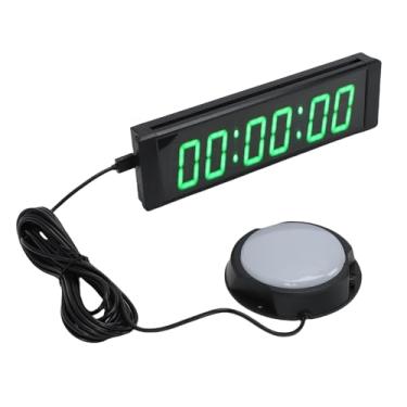 Imagem de Luocute Cronômetro de Ginástica, Display LED de 1,5 Polegadas e 6 Dígitos, Contagem Regressiva, Relógio de Cronômetro de Corrida Com Botão Com Fio de Controle Remoto, para