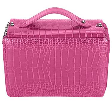 Imagem de AYNEFY Material Escolar Zíperes Bolsa de Armazenamento de Caneta Estojos de Lápis de Grande Capacidade Caneta Portátil Escritório Papelaria Bolsa de Maquiagem Organizador de Mesa para Adultos (Rosa