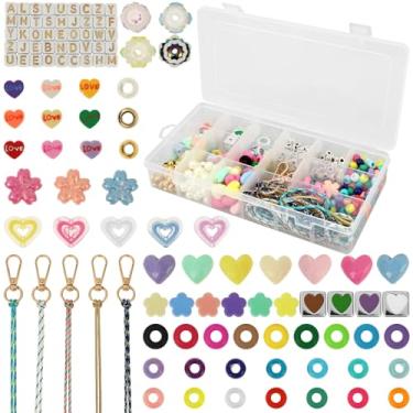 Imagem de Kit de fabricação de chaveiros com contas de 414 peças, vários estilos disponíveis, Solorfast, kit de material de joias, adequado para fazer várias pulseiras, pingentes de bolsa, chaveiros