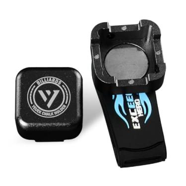 Imagem de YEUEK Suporte de giz quadrado para taco de sinuca portátil com clipe de silicone para tacos de bilhar de giz, acessório de sinuca