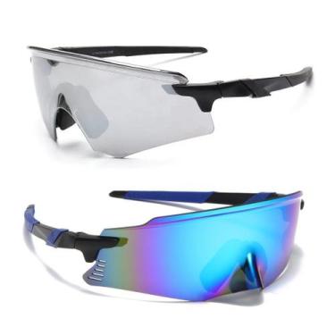 Imagem de 2 Óculos Esportivo Bike Corrida Beach Tennis Espelhado UV400 - Pendula