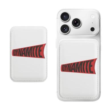 Imagem de Porta-cartão magnético para iPhone, capa fina de couro PU, capa para cartão, capa traseira para cartão, acessório de telefone fofo