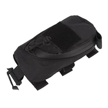 Imagem de GLOGLOW Bolsa de Armazenamento/bolsa de Armazenamento de Lona e Náilon, à Prova d'água, Camada Dupla, 6,7x3,5 Polegadas, para Caminhadas e Mochila Ao Ar Livre, Nan (Preto)