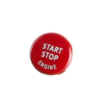 Imagem de QianBao Botão de interruptor de partida do motor compatível com BMW 1 3 5 6 Series X1 X3 X5 X6, E81 E90 E91 E60 E63 E84 E83 E70 E71, substituição do botão de parada de ignição vermelho
