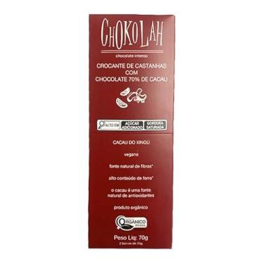 Imagem de Chocolate ao Leite 70% Cacau com Castanhas Orgânico CHoKolaH 70g
