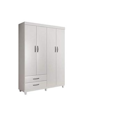 Imagem de Roupeiro Milao 4 Portas Sem Espelho Branco Sallêto Móveis