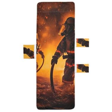 Imagem de Fire Firefighter Chaise Lounge Cadeira Toalhas Capas de Poltrona de Piscina Lounge Praia Engraçada Espreguiçadeira de Piscina 85 x 76 cm