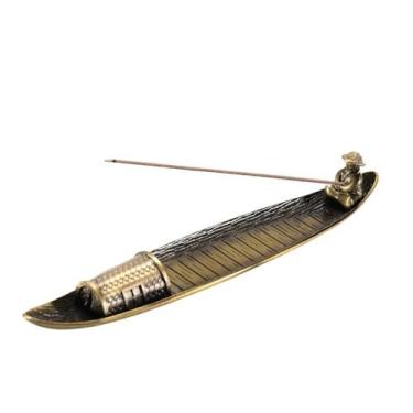 Imagem de porta-vara de incenso Queimador de incenso liga cobre doméstico, suporte interno, ornamentos decorativos para cerimônia do chá