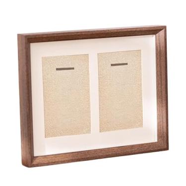 Imagem de Ｂｅｓｇａ Caixa de madeira para exibição de medalhas duplas, porta-retratos, organizador versátil para distintivos e medalhas esportivas, Style D