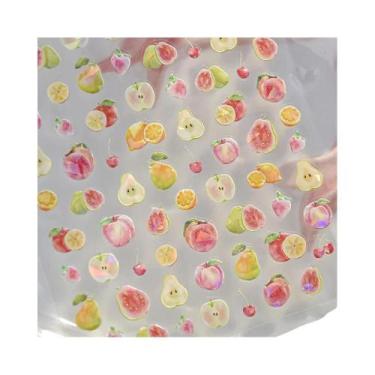 Imagem de Adesivos De Unhas Para Festa De Frutas: Abacaxi, Pitaya, Kiwi, Maçã, M