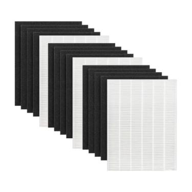 Imagem de Nispira Conjunto de filtros de substituição D480 compatível com purificador de ar Winix D480, substitui a peça 1712-0100-00, inclui 3 filtros HEPA e 12 filtros de carbono, 3 conjuntos