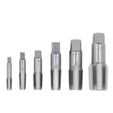 Imagem de Cosiki Conjunto de Torneiras para Tubos, Kit de Ferramentas de Rosqueamento de Rosca de Aço Carbono Durável para Tubos de Pvc, Limpeza e Corte Confiáveis, para Aplicações de Encanamento