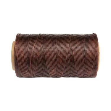 Imagem de Cordão De Couro Encerado 1mm 150D 240 Metros Alta Qualidade Durável Pa