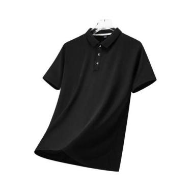 Imagem de Camisa Polo Masculina De Verão De Secagem Rápida E Respirável Em Seda 