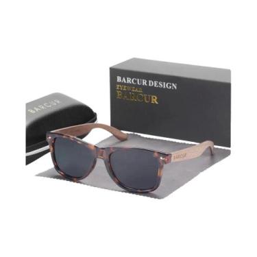 Imagem de Óculos de Sol Polarizados de Madeira Masculino - Proteção UV400 - Mode