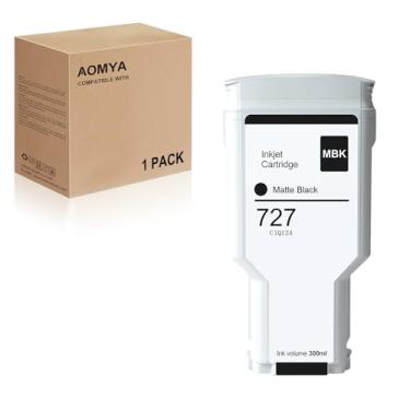 Imagem de Aomya Cartuchos de tinta 727 compatíveis com 727 300 ml 727 para impressoras DesignJet T1530 T2500 T920 T930 T1500 T2530 (preto fosco)