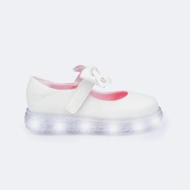 Imagem de Tênis Led Pampili Sneaker Luz Mary Jane Branco/rosa 483.014-Feminino