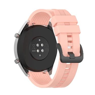 Imagem de MURVE Pulseira de relógio inteligente 22mm pulseira de silicone para Huawei Watch 3 GT 2 GT2 Pro Watch Strap substituições Magic 1 2 46mm pulseira masculina (cor: rosa, tamanho: 22mm universal)