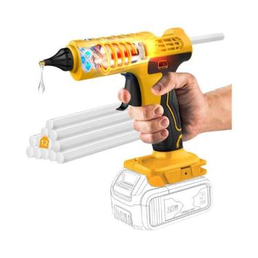 Imagem de Pistola De Cola Quente Sem Fio 100W Compatível Com Bateria DeWalt 20V 