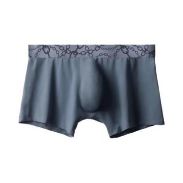 Imagem de Cuecas Boxer Masculinas De Seda Gelada Sem Costura Finas Transparentes