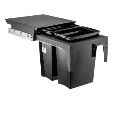 Imagem de Lixeira Master Deslizante Dupla 30L Ecológica - Schmitt