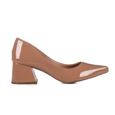 Imagem de Sapato Scarpin Feminino Jjojo Flávia Salto Medio Grosso 7cm - Jojjo, 3