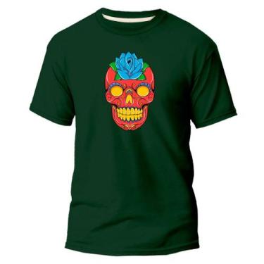 Imagem de  Camiseta Algodão Premium Estampa Digital Caveira Mexicana - Pavesi, V
