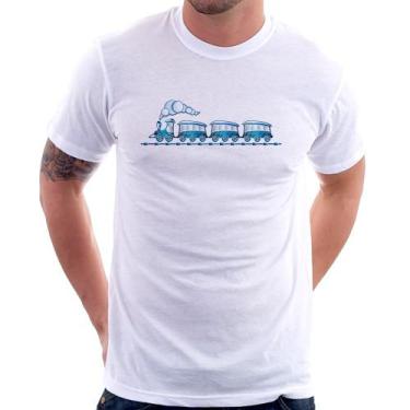 Imagem de Camiseta Trenzinho Brinquedo - Foca na Moda, Branco, GGG