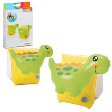 Imagem de Boia de braço Infantil inflável 3D Dinossauro Piscina INTEX