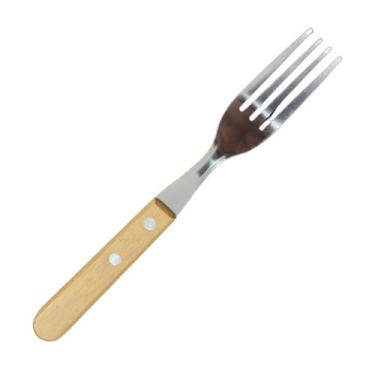 Imagem de Garfo De Mesa Inox Com Cabo De Madeira 19 cm - Kitchen Rio