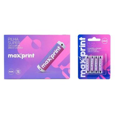 Imagem de Pilha Palito AAA Zinco com 4 Maxprint